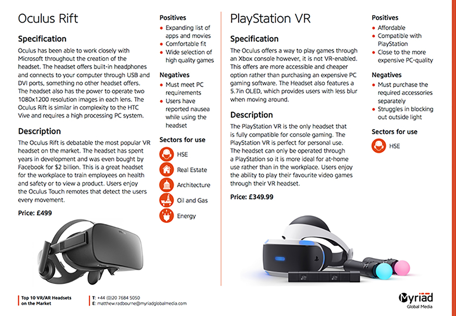 Top 10 Virtual and Augmented Reality Headsets Myriad Global Media